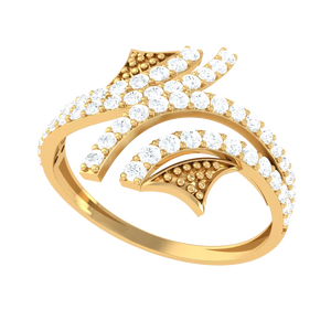Trendy Geometric Swirl Design Gold <b>Ring</b> Elegant S-Shape Bypass <b>Finger</b> Fine Jewelry - Product Image 1