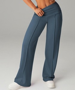 Cross-Border High Elastic Waist Solid Breathable Four-Way Stretch Outdoor Running Sports Straight Slim Trousers - Product Image 2