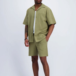 Nuevo Conjunto de Camisa y Pantalón Corto para Hombre, Estilo Formal, Tela de Rizo, Secado Rápido, Personalizable, Servicio OEM de Alta Calidad, Venta al Por Mayor - Product Image 2