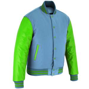 Vestes d'hiver style laine/cuir, vestes varsity en cuir/laine en vente en ligne à prix réduit - Product Image 3