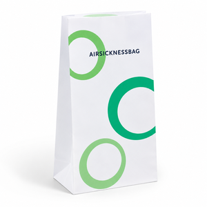 White <b>Biodegradable</b> Eco-Friendly Luxury Kraft <b>Paper</b> Air Sickness Bag Disposable Flat Self Adhesive Seal Offset Printed Bag - Product Image 6