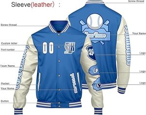 Veste d'hiver confortable pour homme, style Letterman, col montant, logo sur le devant, coupe-vent, haute qualité, écologique, à prix raisonnable - Product Image 3