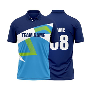 Unisex OEM Service Professional Clothing Hot Custom Logo Wholesale Cricket Jersey 100% Polyester Printed Custom Colors <b>Size</b> - Product Image 1