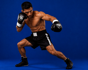 Guantes de Boxeo Profesionales Portátiles Negros y Blancos Dumela International, Cuero Genuino, Empaque Personalizado, Modelo de Alta Calidad - Product Image 5