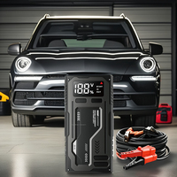 Démarreur de saut multifonctionnel JSQN-8000 8,000mAh avec batterie externe de compresseur d'air Chargeur mobile 12V pour camions Courant de pointe 1000A