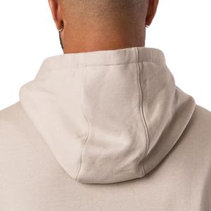 Mens Beige Relaxed Fit Full <b>Zip</b> Hoodie Casual Fleece <b>Zip</b> <b>Up</b> <b>Jacket</b> Athletic Gymwear Streetwear Long Sleeve Hooded Sweatshirt - Product Image 4