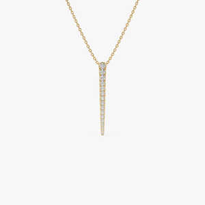 Nuevo Collar de Barra Cónica Chapado en Oro de 14k, Minimalista, para Compromiso, Boda, Fiesta, Collar con Colgante Clásico de Moda - Product Image 4