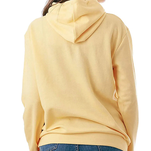 Sweat-shirt à capuche unisexe pour femme, couleur unie, en coton tricoté, coupe classique, décontracté, pour l'automne, avec poche. - Product Image 2