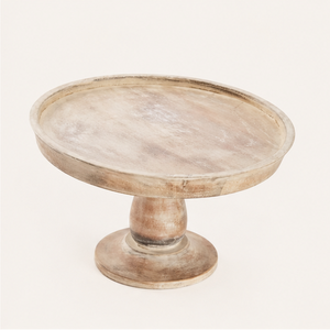 Base para Pastel de Madera Maciza Premium con Acabado Natural, Soporte Redondo de Madera para Servir Pasteles y Cupcakes, Tallado a Mano Estilo Rústico - Product Image 3