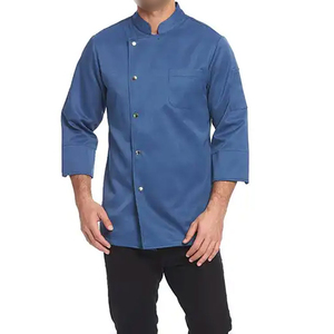 Nouvelle veste de cuisine professionnelle pour hommes, moderne, résistante, aux couleurs et tailles unies, idéale pour la restauration. - Product Image 1