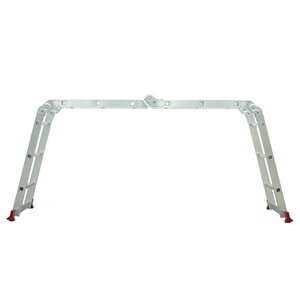 Échelle de haute qualité 4*3 étapes en aluminium <span class=keywords><strong>pliable</strong></span> et polyvalente avec charnière de verrouillage - Product Image 2