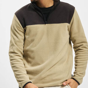 Hot Selling Stand Collar Winter Wear Men's Hoodies Customize Polar Fleece 400GSM Long Sleeve Breathable Half Zipper Sweatshirts - Product Image 3