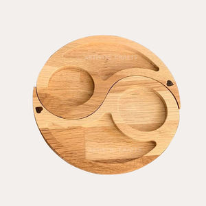 Vente chaude d'artisanat indien assiettes de service en bois écologiques plats de collation vaisselle - Product Image 3