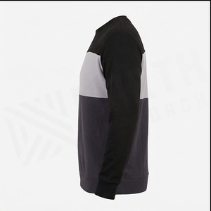 North Approach <b>Men's</b> Color Block Crew Neck Sweatshirt Regular Fit Polyester Cotton Knitted Breathable Autumn Casual <b>Pullover</b> - Product Image 3