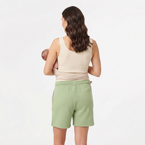 Women <b>Maternity</b> Nursing Sweat <b>Shorts</b> 100% Cotton Fleece Pregnancy Sweat <b>Shorts</b> With Pockets Drawstring Waist <b>Maternity</b> <b>Shorts</b> - Product Image 3