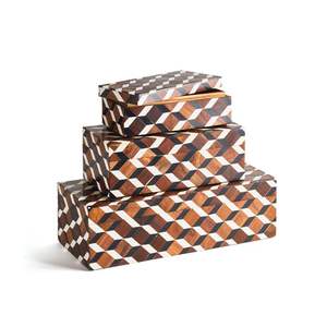 Cajas de Joyería Clásicas de Resina y Madera MDF para Bodas, con Diseño Artístico Elegante y Interior Acolchado Seguro - Product Image 6