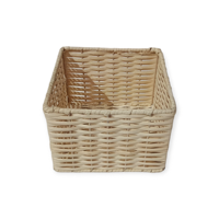 Panier de pique-nique carré UPOD en bambou naturel, rotin et jonc de mer, tressé à la main, art populaire indien, avec compartiments, écologique, direct usine