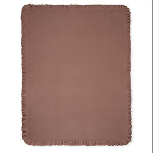 Couverture bébé tricotée en coton 100% écologique pour l'automne, couleur unie, style mignon à volants, fabrication OEM/ODM au Vietnam, emballage personnalisé disponible - Product Image 2