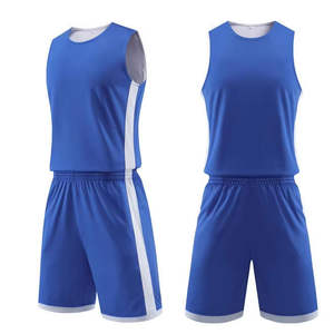 Uniforme de Baloncesto Personalizado de Alta Calidad, Transpirable, de Verano, para Hombre, de Poliéster, Reversible, de Manga Corta, Estampado para Deportes - Product Image 1