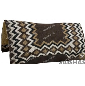 New Zealand Wool Western Saddle Pad Comfortable Durable Protective Horse Tack for Dressage Jumping Trail Ranch Riding Leather - Product Image 1