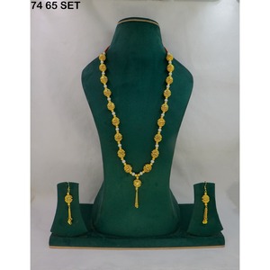 New Middle East Jewelry Gold plated Artificial Jewellery Set for Women Earrings Necklace Alloy Jewelry Set with Necklace Earring - Product Image 2