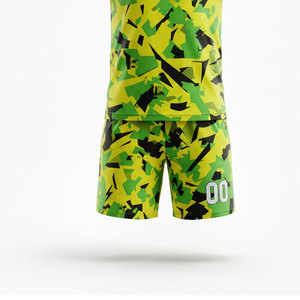 Custom Sublimated <b>Soccer</b> Jersey Set Men's Blue Camouflage 100% Polyester Moisture Wicking Short Sleeve Uniforms Adult Size - Product Image 5