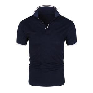 Camisas de Lona Sólida de Alta Calidad para Hombre, con Logotipo Personalizado, Manga Corta, Secado Rápido, con Cuello Alto y Bajo Bordado, Camisetas Polo - Product Image 2
