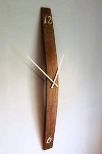 Horloge murale analogique en quartz en bois personnalisée, design Art Déco fait main, étanche, décoration de mariage et de maison - Product Image 5