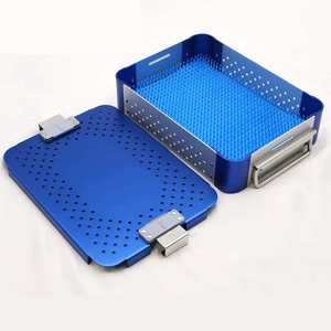กล่องฆ่าเชื้อเครื่องมือผ่าตัดสแตนเลสแบบมีรูเจาะ Java Surgical JS-SDC-029 ฝาปิดล็อคได้ ใช้กับหม้อนึ่งฆ่าเชื้อได้ - Product Image 2