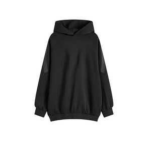 Sudadera de Invierno para Hombre, Negra, con Capucha, Forro Polar, Transpirable, Ecológica, de Corte Holgado, Manga Regular, Tejida en Poliéster, Estilo Urbano - Product Image 1