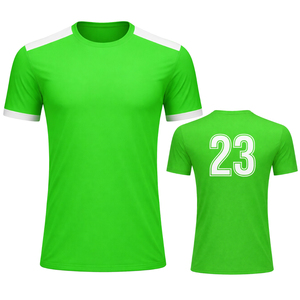 Camiseta de Fútbol Verde Personalizada para Hombre, Manga Corta, Cuello Redondo, 100% Poliéster, Absorbe la Humedad, Número de Equipo 23 Impreso en la Espalda - Product Image 1