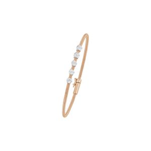 Pulsera de Diamantes en Oro Rosa Premium, 0.4 Ct, Corte Brillante Redondo, Engaste en Bisel, Cadena Minimalista, Unisex, Uso Diario - Product Image 3