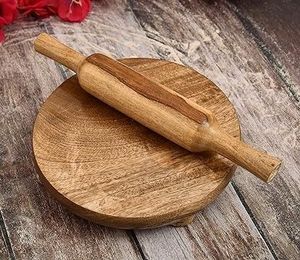 Tabla de Madera para Amasar con Rodillo, Superficie Grande para Amasar Masa de Pastelería, Chapati y Pizza - Product Image 5