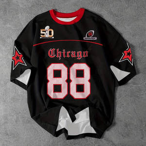 T-shirt unisexe décontracté à col rond imprimé alphabet en polyester pour l'été, les activités de plein air et le streetwear quotidien – Fabricant en gros - Product Image 6