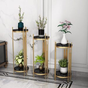 Gold 304 Stainless Steel Accent <b>Side</b> <b>Table</b> <b>Set</b> Luxury Metal Pedestal Stand for Living Room Hotel Interior - Product Image 4