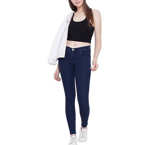 Custom New Design High Quality Style Women Jeans Pant Solid Color Comfortable Women Jeans Pant Breathable Jeans Pant OEM - Product Image 5