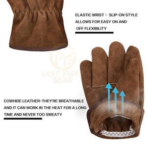Gants de travail industriels de qualité supérieure avec design de poignet sécurisé et doublure douce, haute performance d'adhérence - Product Image 3