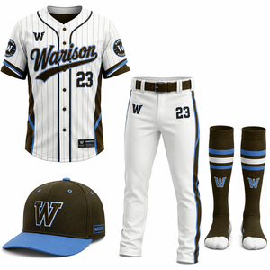 Customized Unisex Baseball Complete Uniform Set White Color 100% Polyester Breathable Baseball Uniform Kit - Product Image 4