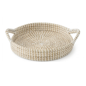 Rustic Seagrass <b>Tray</b> Authentic Storage Solution For Country Style Kitchens And <b>Baking</b> Equipment - Product Image 1