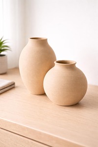 Vase de table en céramique de qualité supérieure, finition mate, design minimaliste, 8-16 pouces, décoration exquise et durable - Product Image 6