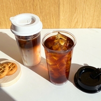 Gobelet transparent personnalisé avec logo, 530 ml, 18 oz, sans BPA, en plastique Ecozen, réutilisable