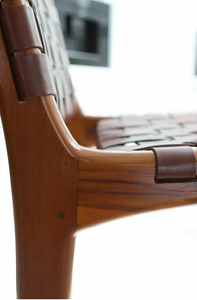 เก้าอี้บาร์ดีไซน์ทันสมัย คุณภาพดี ทำจากไม้สักธรรมชาติ พร้อมเบาะรองนั่ง เหมาะสำหรับบีชคลับ คาเฟ่ โรงแรม และลานบ้าน - Product Image 4