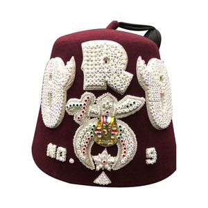 แบรนด์ใหม่2023 qrq shriner fezzes | รูปแบบใหม่ปักด้วยมือออกแบบเองและชื่อ Maroon fezzes - Product Image 1