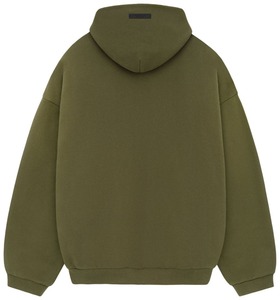 Olive Green <b>Oversized</b> Hooded Sweatshirt <b>Men</b> Casual <b>Fleece</b> Knitted Pullover Autumn Regular Fit Solid Color <b>Hoodie</b> - Product Image 2