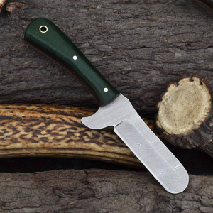 Damascus Steel Sheepsfoot Knife Wood Handle 0.6mm Thickness Straight Edge DIY Grade Hunting Knife - Product Image 4