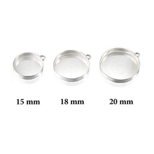 Minimalist <b>Solid</b> 925 Sterling <b>Silver</b> Plain Collet Cup Light Weight Metal Casting Fine Pendant & Charm Jewelry Component Mounting - Product Image 5