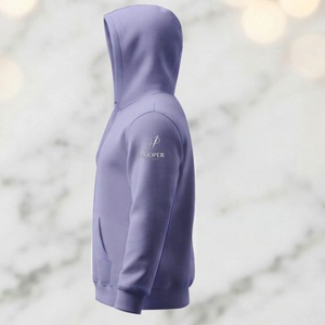 เสื้อฮู้ดผู้ชายสีม่วงอ่อนแบบสวมหัวสำหรับฤดูหนาว ยี่ห้อ Top Sale Hooper Clothes รุ่น Sustainable ดีไซน์สตรีทแวร์  ออกแบบได้ตามต้องการ บุซับใน ระบายอากาศได้ดี - Product Image 2