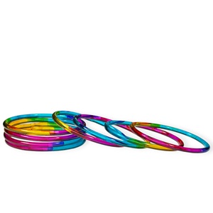 High Quality Kashmiri Colourful Viral Jelly Glass <b>Bangle</b> Women's Trendy Lightweight <b>Bangles</b> at Wholesale Price - Product Image 1