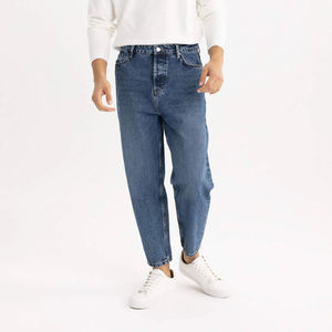 Jeans droits pour homme, coupe classique, tissu adouci, respirant et confortable - Product Image 2