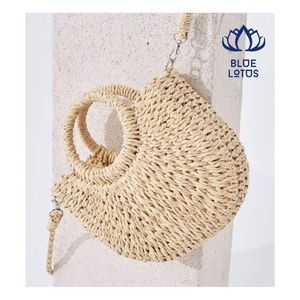 Sac Panier en Jacinthe d'Eau 2026 le Plus Apprécié pour Pique-nique et Rangement d'Épicerie, Artisanat en Fibre Tressée à la Main, Matériau Sûr et Propre - Product Image 1